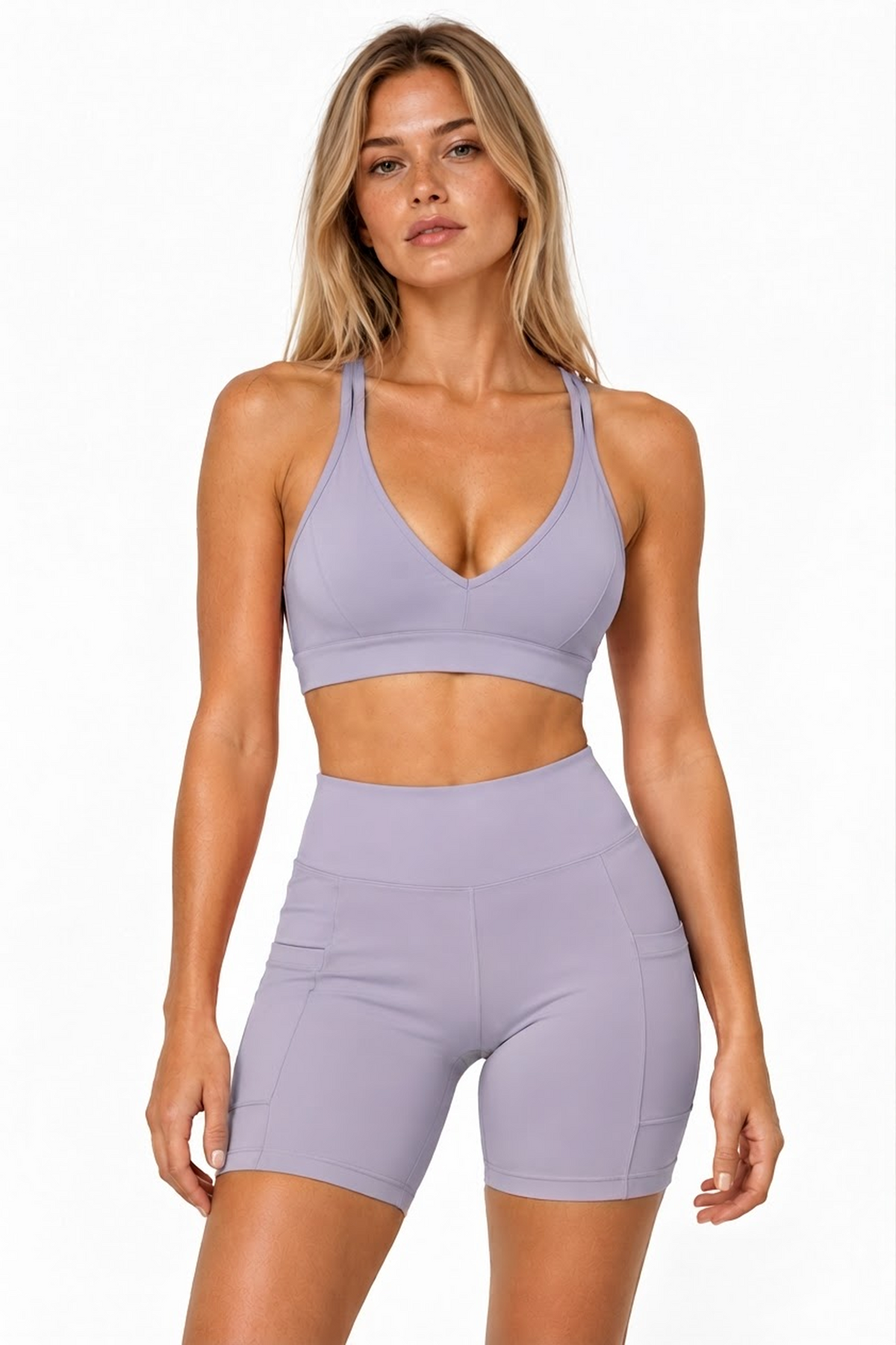 V-Neck Bra - Lavender