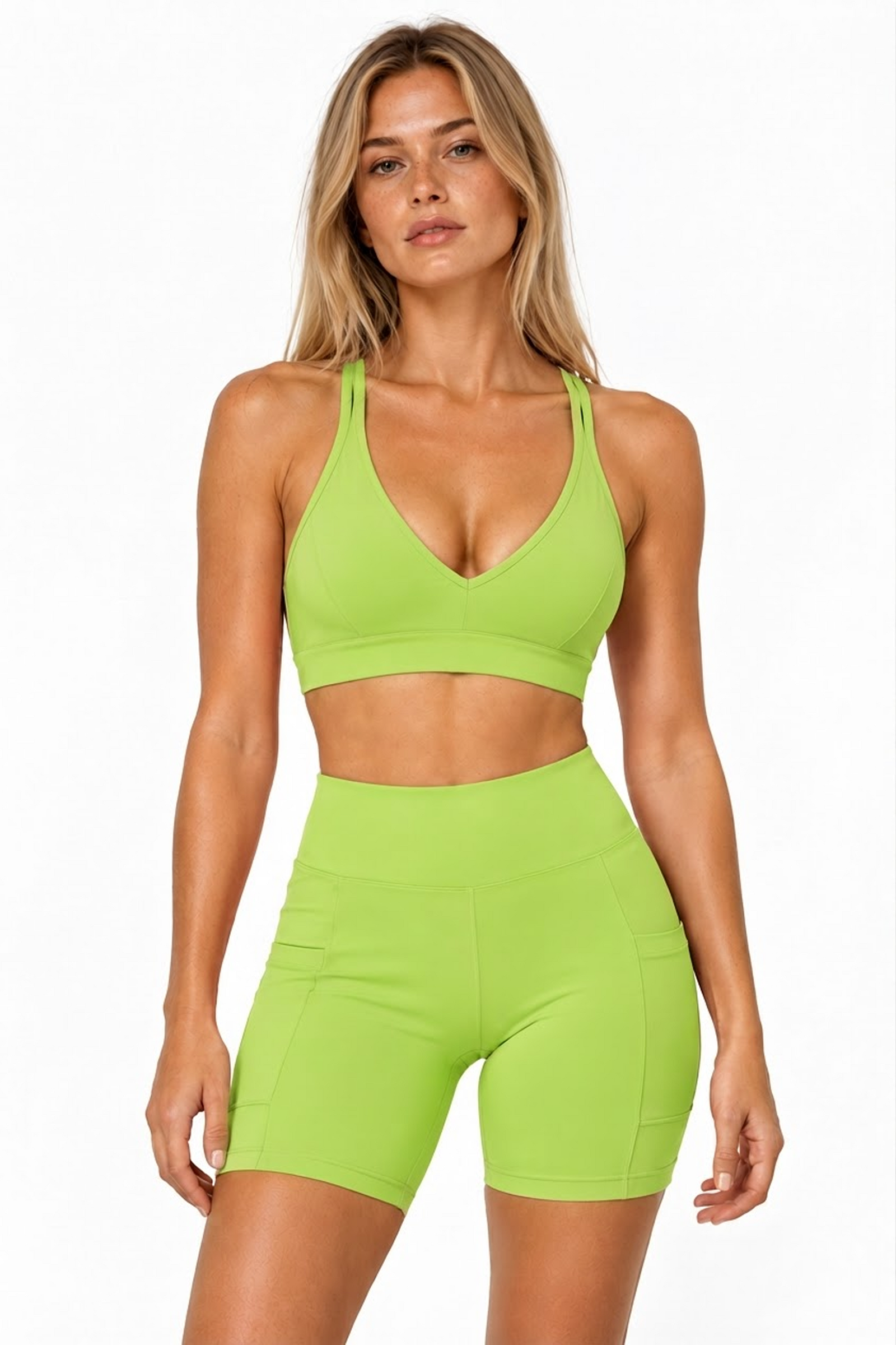 V-Neck Bra - Lime