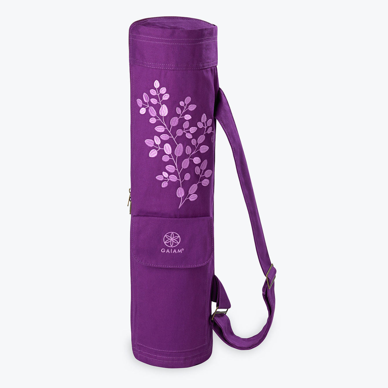 Gaiam luxury Yoga bag in Fuchsia and black interior 10