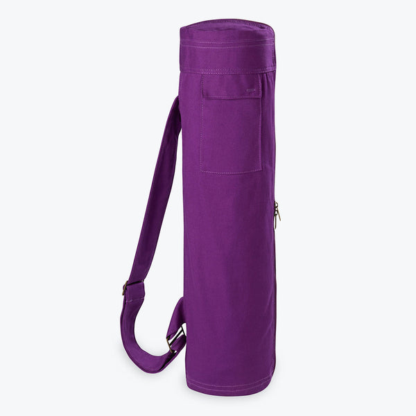 Gaiam Metro Gray Purple Gym Yoga Bag Mat Strap Holder Padded Tech Zip  Around