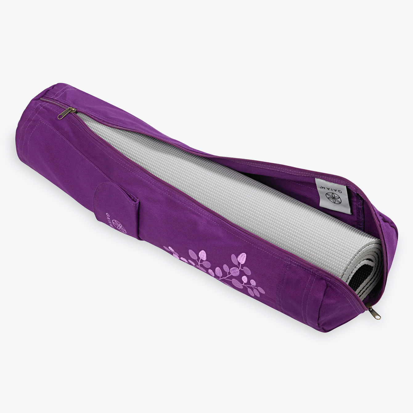 Gaiam Full-Zip Yoga Mat Bag with Cargo Pocket and Adjustable Strap