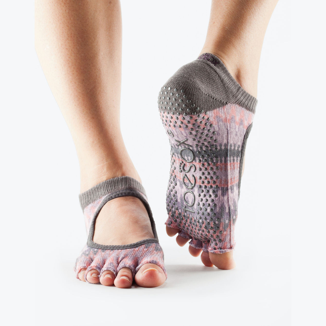 ToeSox Women's Ballerina Half Toe Grip Socks